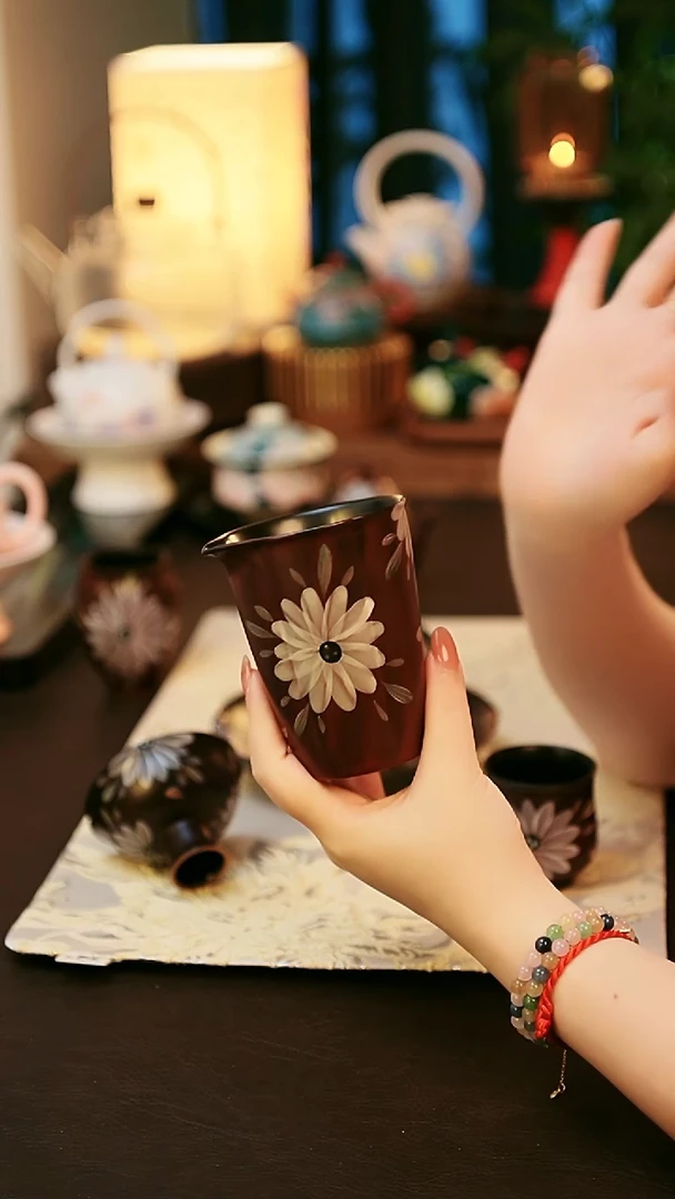 陶瓷茶具山楂红公道