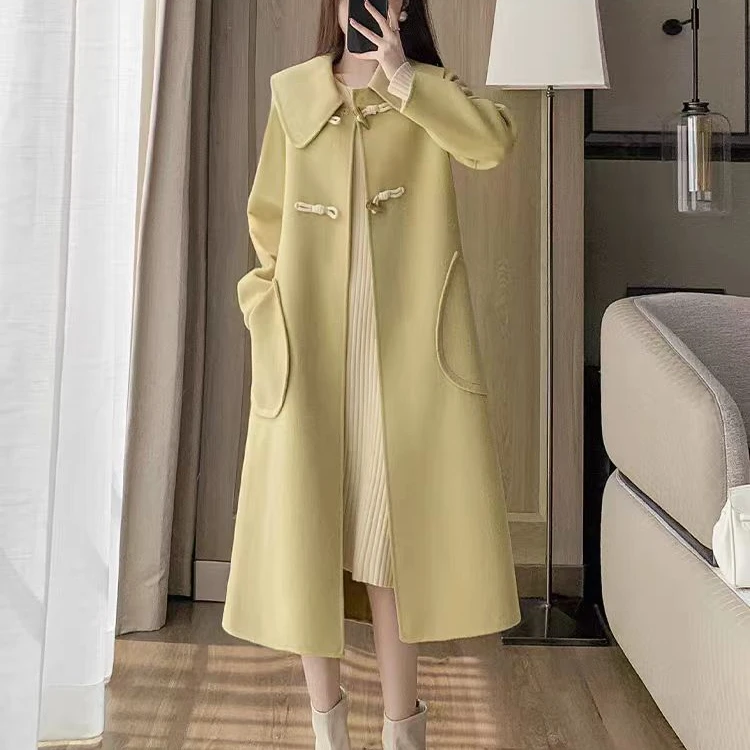 【C601-C610】精品女装毛呢中长款韩版秋冬显瘦气质小个子宽松毛呢