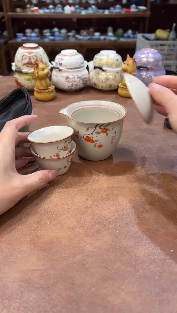 真的很便宜会开片的旅行茶具