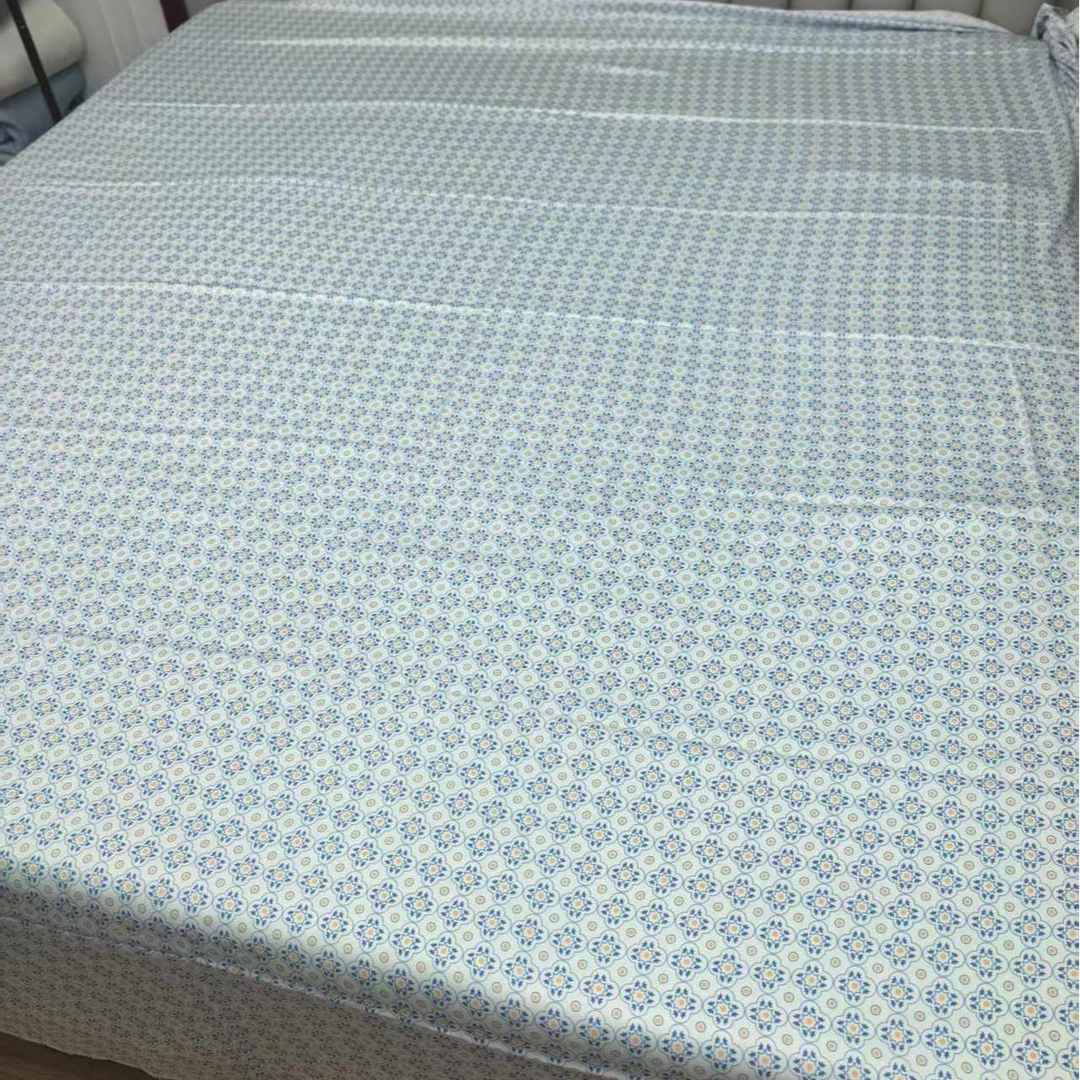 蓝橙圆舞60支竹纤维印花床单245*270cm