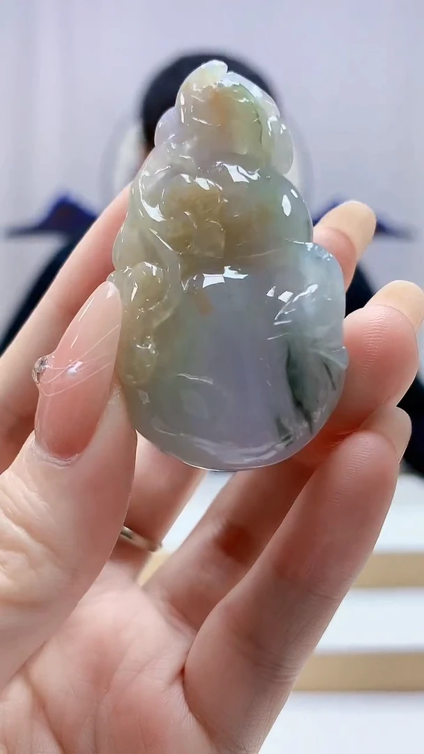 未镶嵌定制翡翠4898DD-毛货挂件64