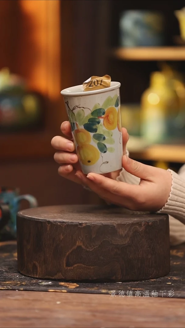 陶瓷景德镇高温釉下手绘陶瓷@L207@