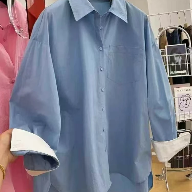 【张丹丹】法式设计感独特别致长袖衬衫女2025新款高级感宽松衬衫