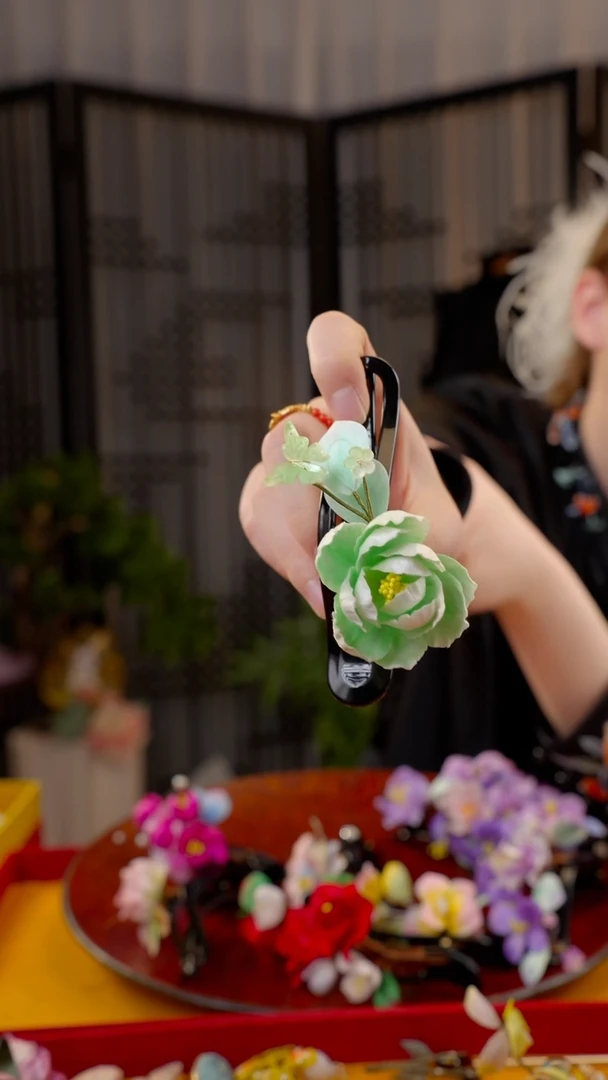 刺绣非遗苏绣绒花