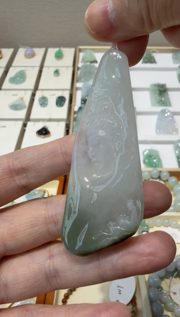 未镶嵌挂件翡翠A货翡翠多样性孤品国雕谢林工