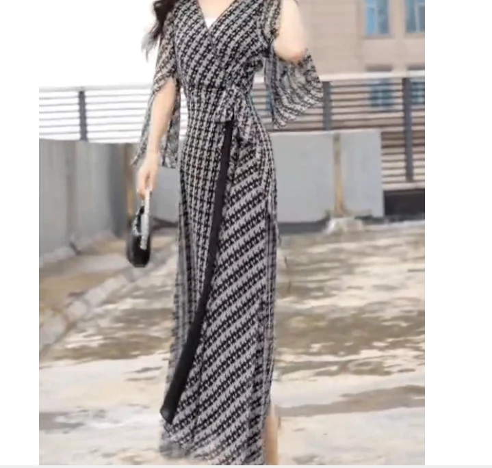 2024春季新款时尚女装网红潮流韩版洋气休闲连衣裙女..