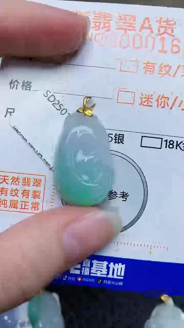 【闪购商品】翡翠颈饰18K金镶嵌453453421