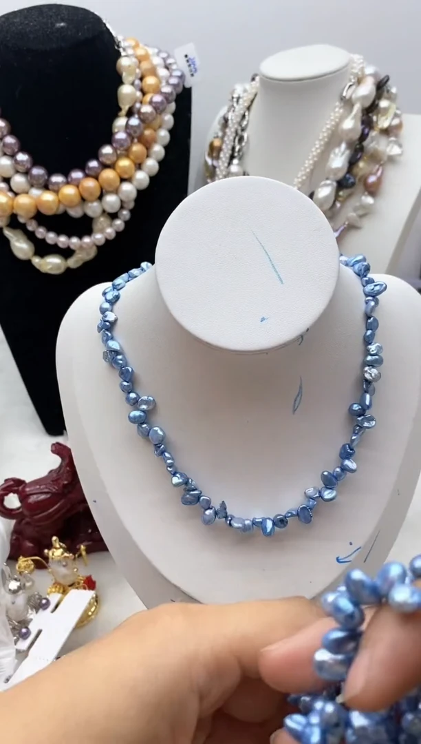 【闪购商品】淡水珍珠颈饰钛钢42