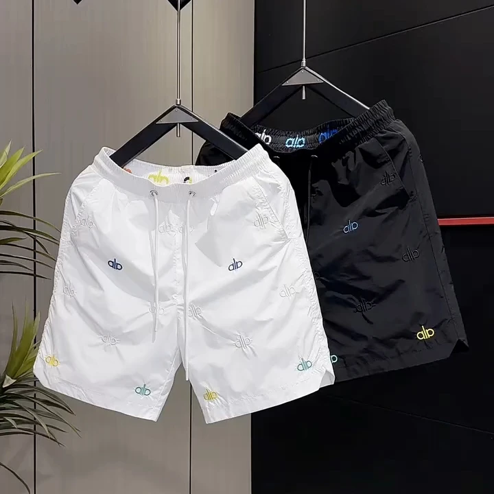 2025夏季新款轻奢刺绣款男女同款户外速干百搭运动潮流短裤五分裤