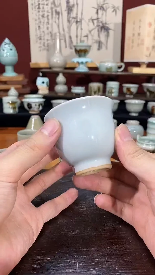 山隐青瓷柴烧主人杯