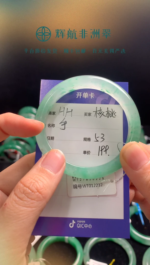 石英质玉（非洲翠）手镯未镶嵌核**0非洲翠石英质玉手镯