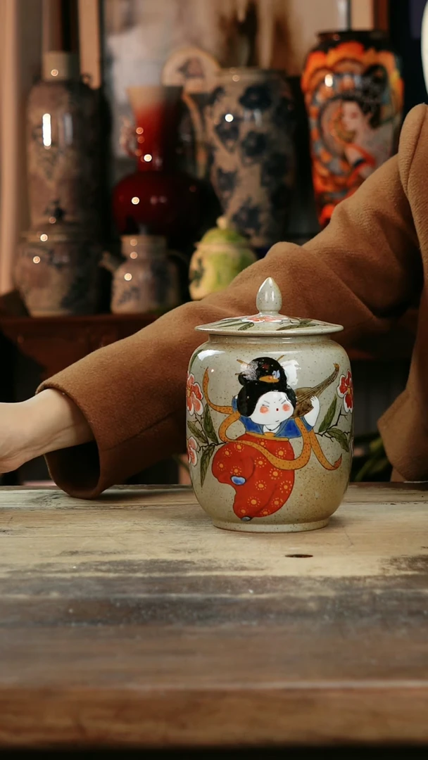 【闪购商品】瓷片景德镇纯手工釉下彩精品花瓶