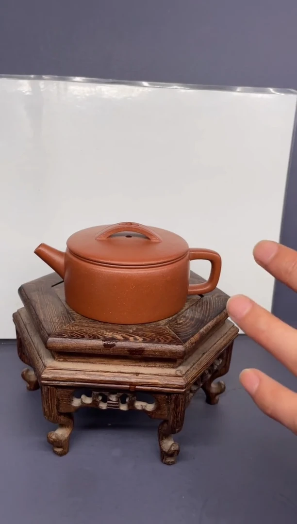 【闪购商品】紫砂茶壶红降坡平底小汉瓦壶