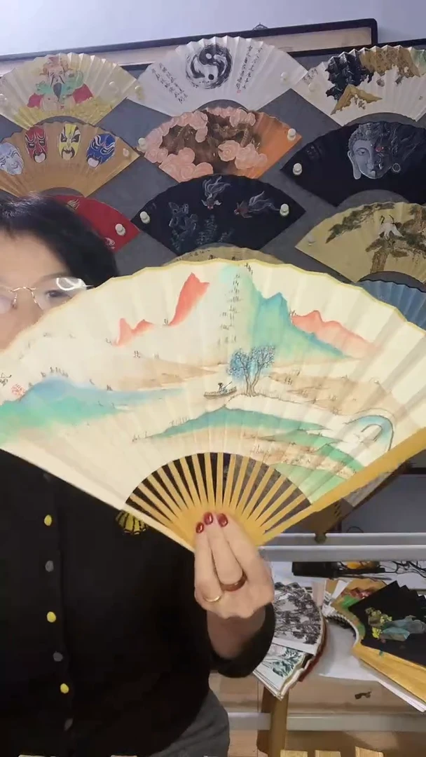 扇子九五寸十八方玉竹折扇