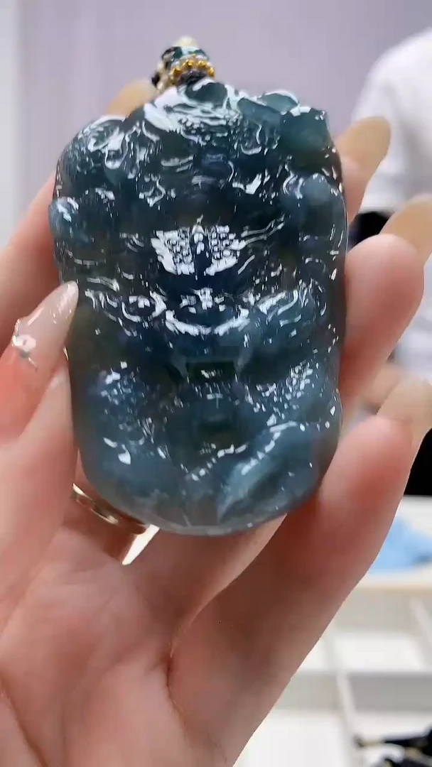 定制翡翠未镶嵌4898DD-毛货挂件94