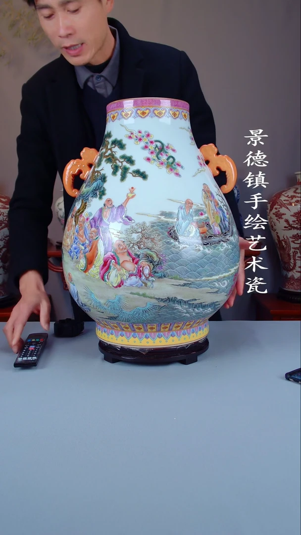 摆件陶瓷景德镇手工手绘陶瓷摆件86