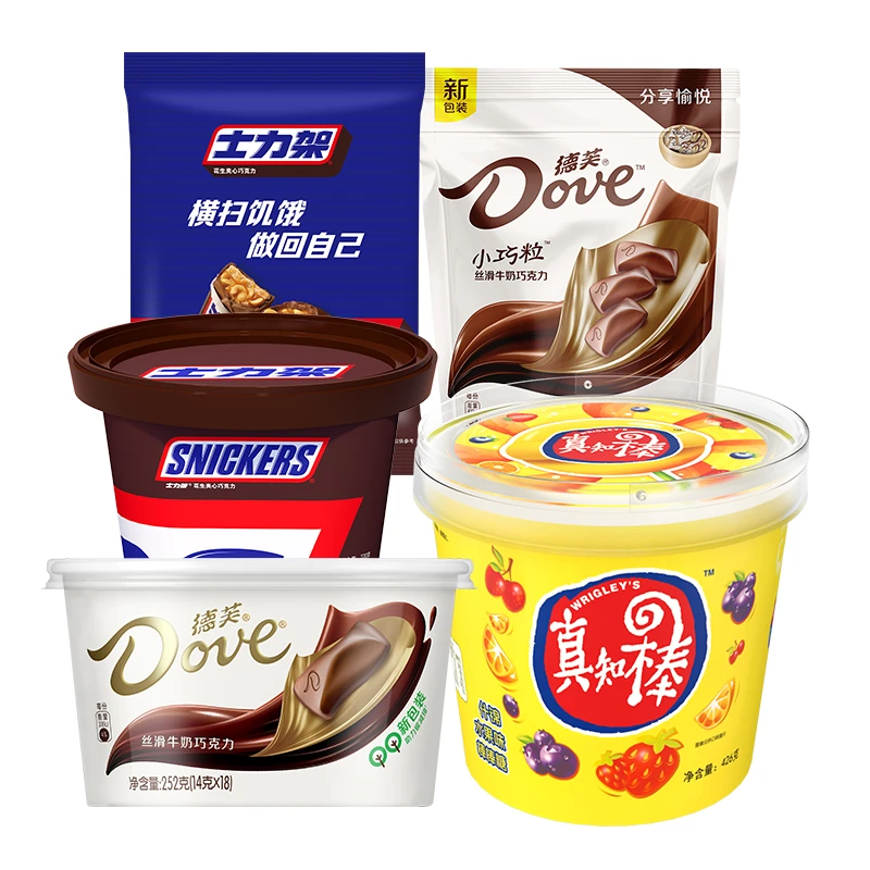 【仁汇优品S】德芙士力架真知棒零食组合1082g糖果巧克力解馋小零食