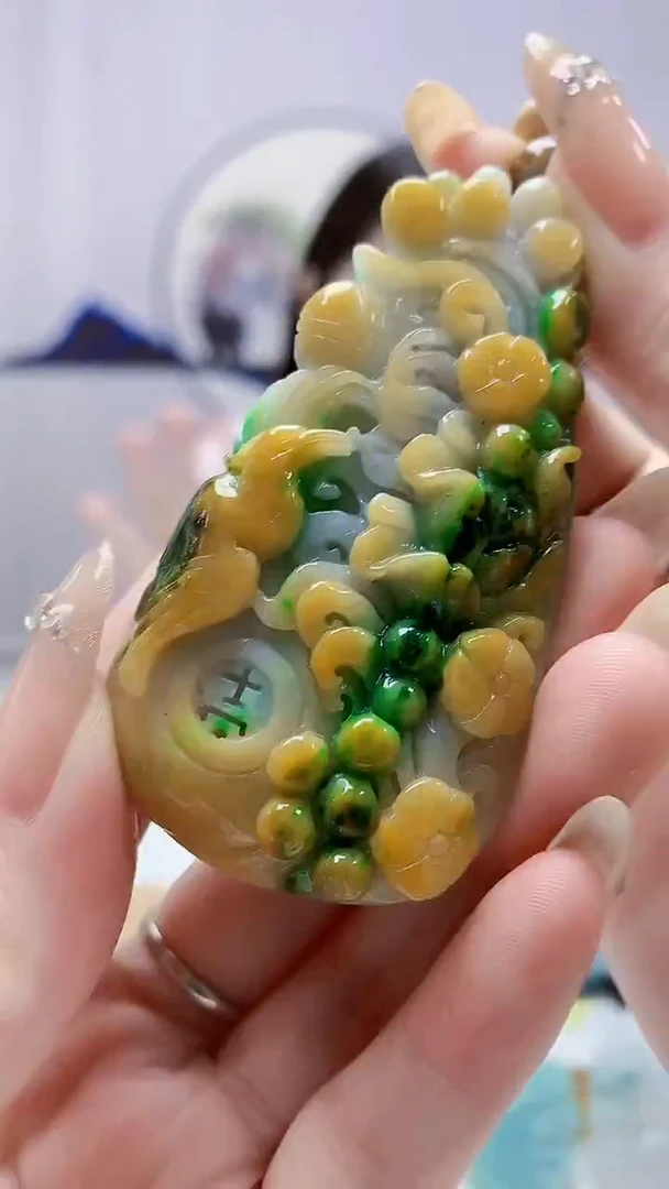 未镶嵌定制翡翠4868DD-毛货挂件14