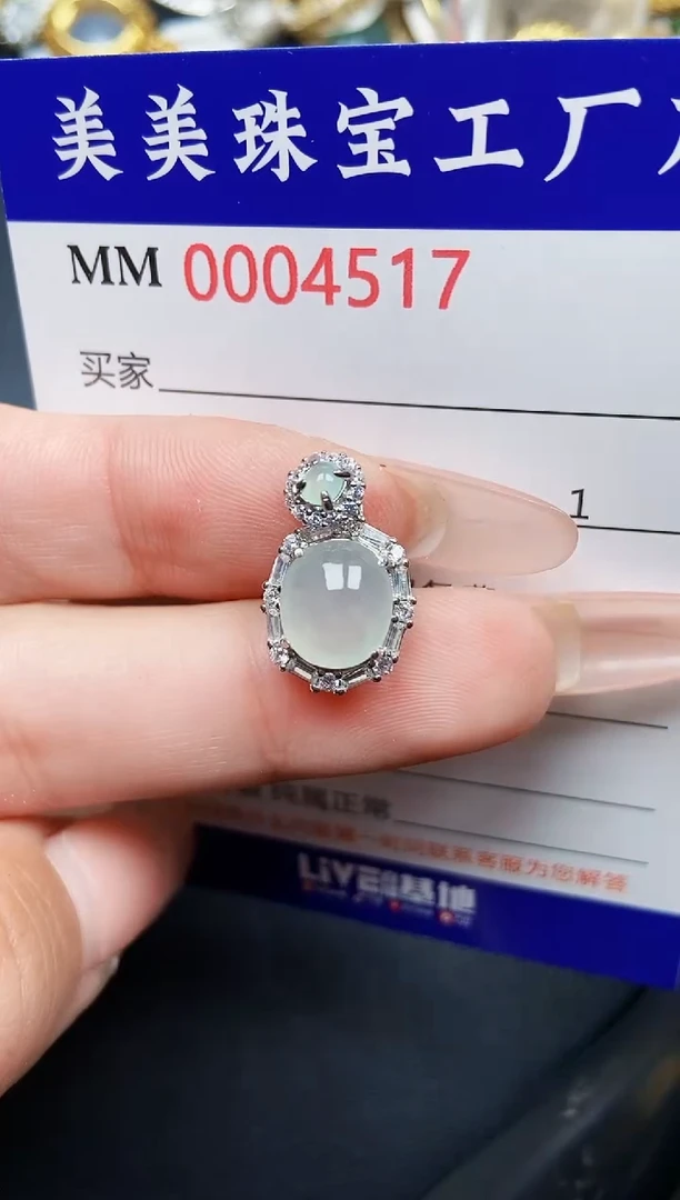 【闪购商品】翡翠颈饰银S925镶嵌4517