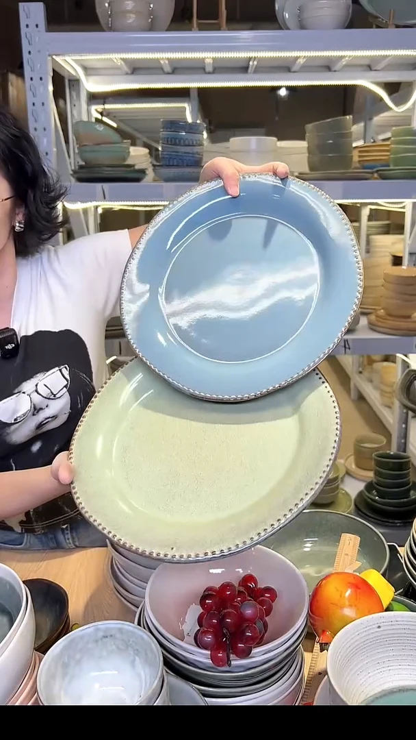 瓷153（十寸）外贸尾货高温釉下彩陶瓷餐具默认微瑕