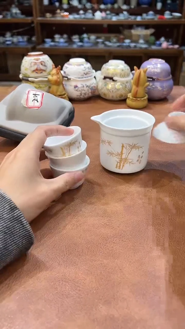 真的很便宜会开片的旅行茶具