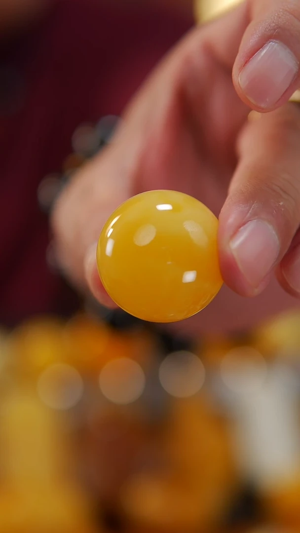 【闪购商品】蜜蜡裸石未镶嵌焦皮料圆珠14.85