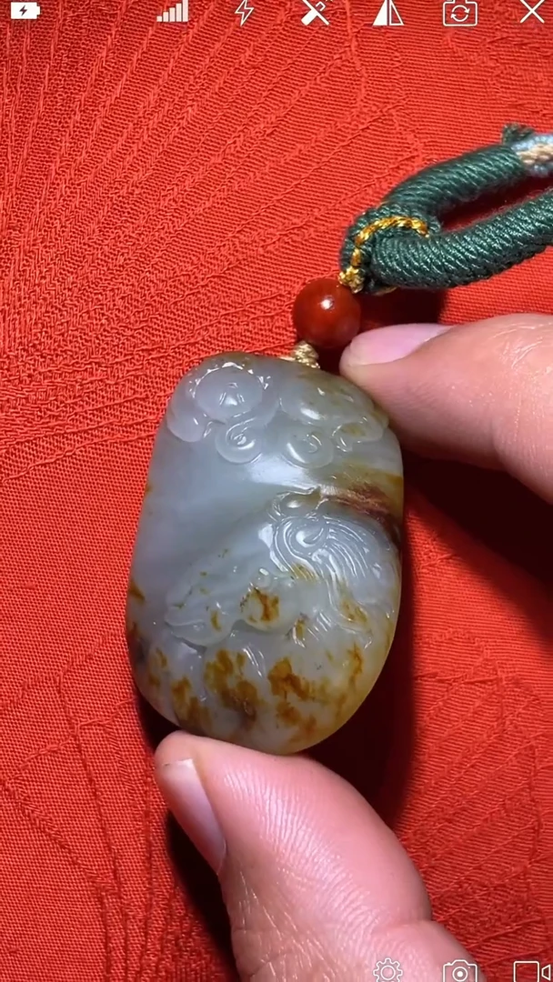 未镶嵌和田玉挂件马上封侯吊坠 LL