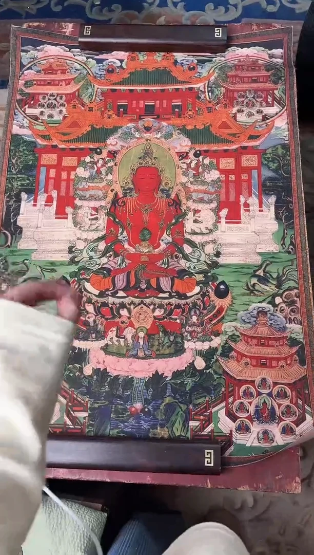 卷轴画龙妹的唐卡tk16