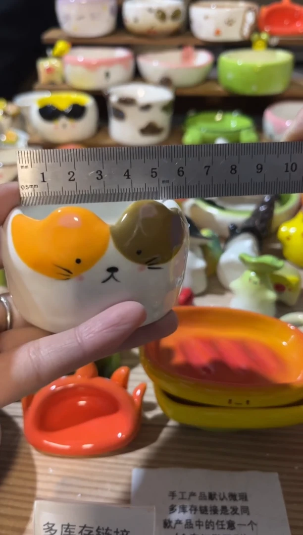 320手绘釉下彩微瑕陶瓷