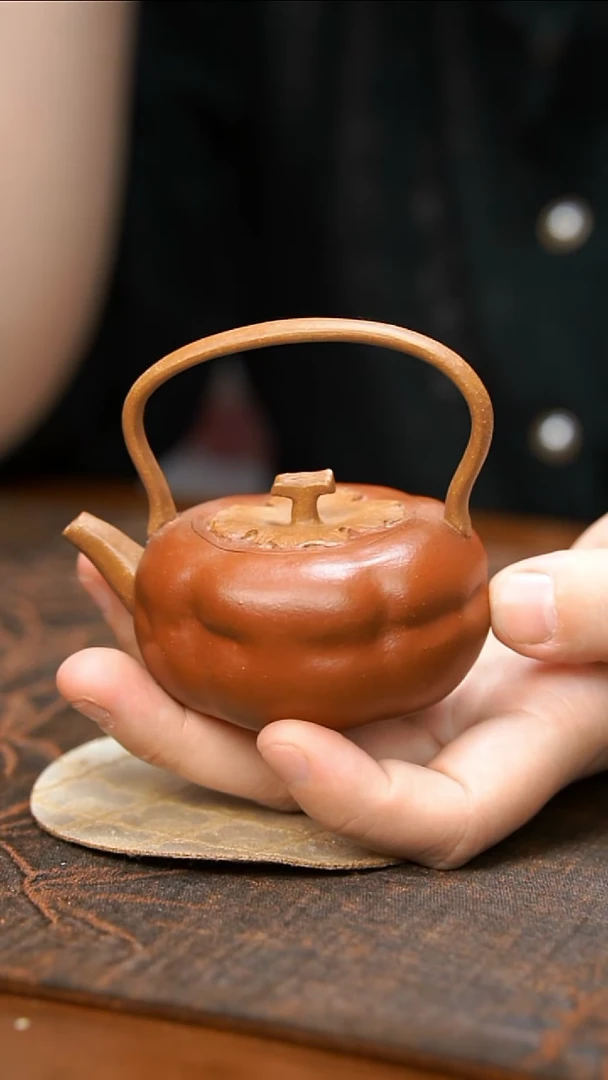 紫砂茶壶小柿子提梁壶100cc