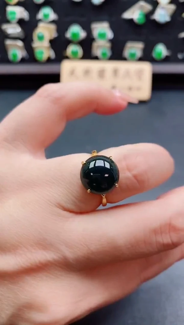 银S925镶嵌戒指翡翠2121