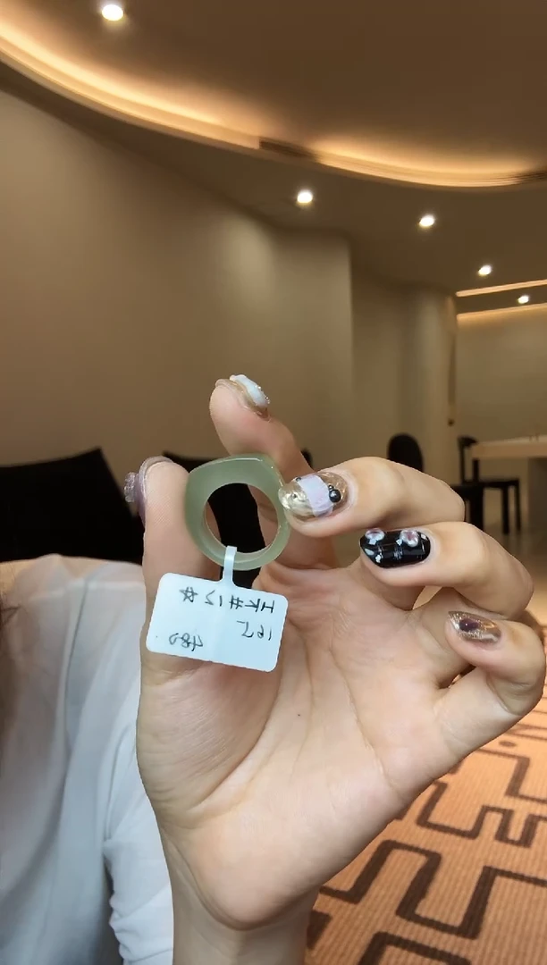 【闪购商品】和田玉戒指未镶嵌12码绿马鞍多样性发其一