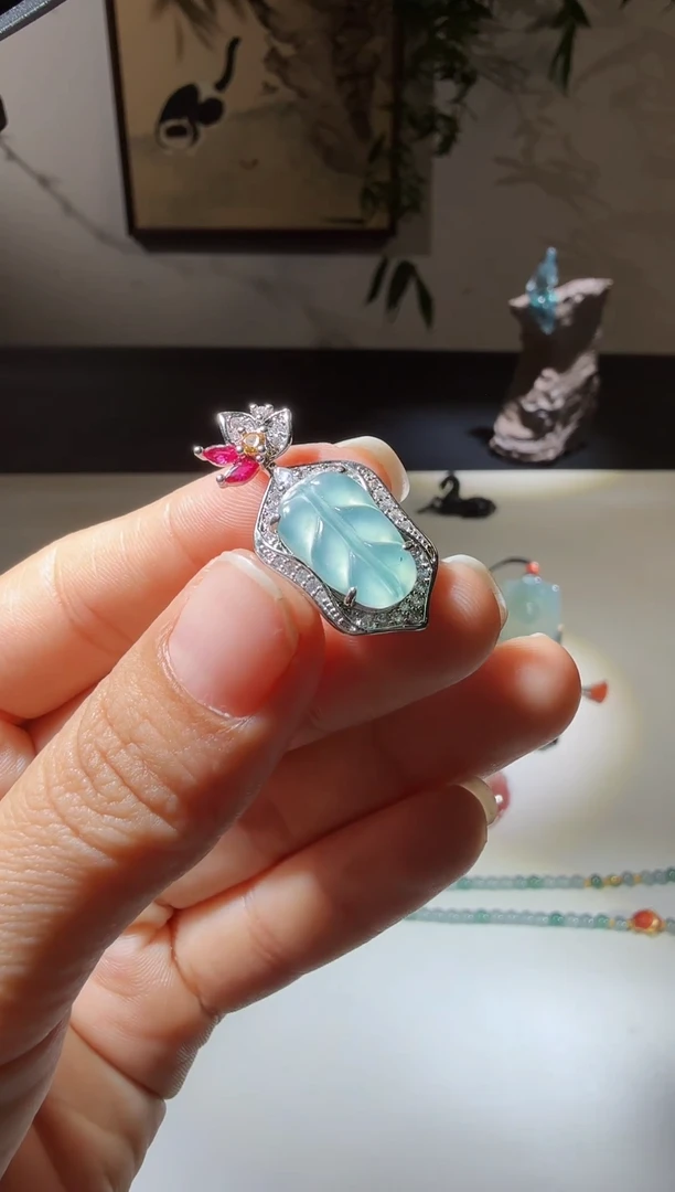 吊坠(不含链)未镶嵌翡翠叶子-多样性发其一