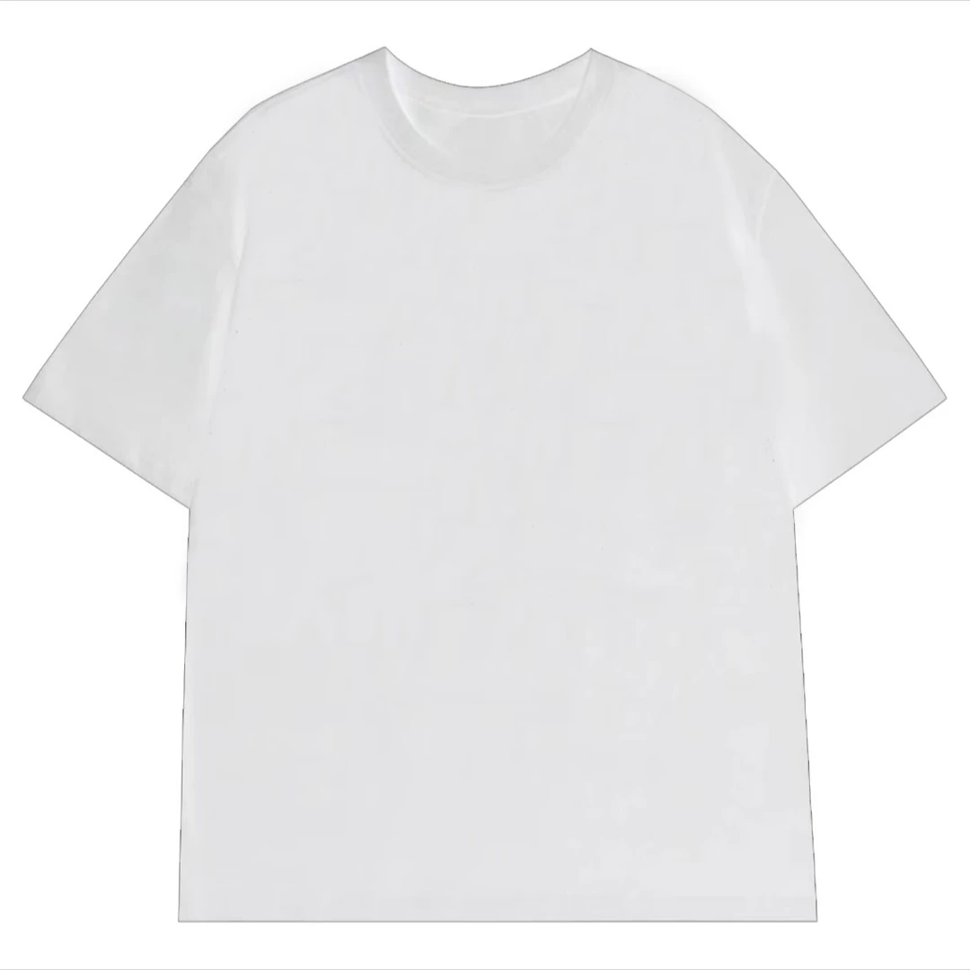 新款刺绣字母高克重短袖休闲宽松时尚百搭简约圆领短袖T恤-J
