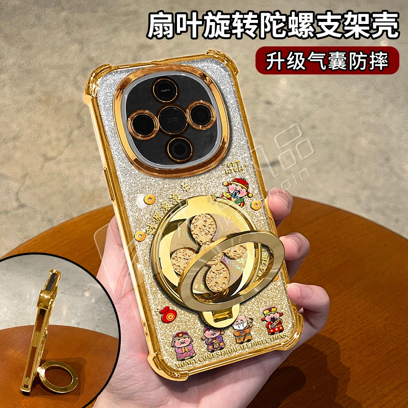 电镀防摔适用【vivo】y300/y300i旋转支架多功能全包手机壳