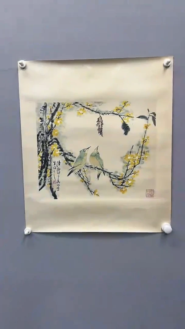 【闪购商品】国画陆老师 一平尺花鸟作品