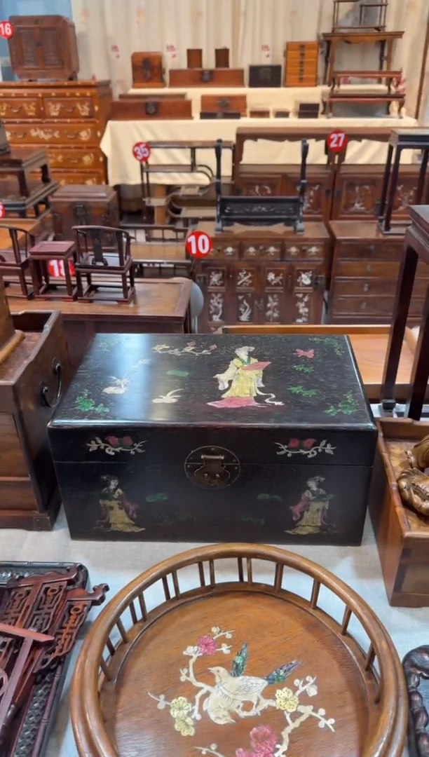 木螺钿镶嵌 大收纳箱