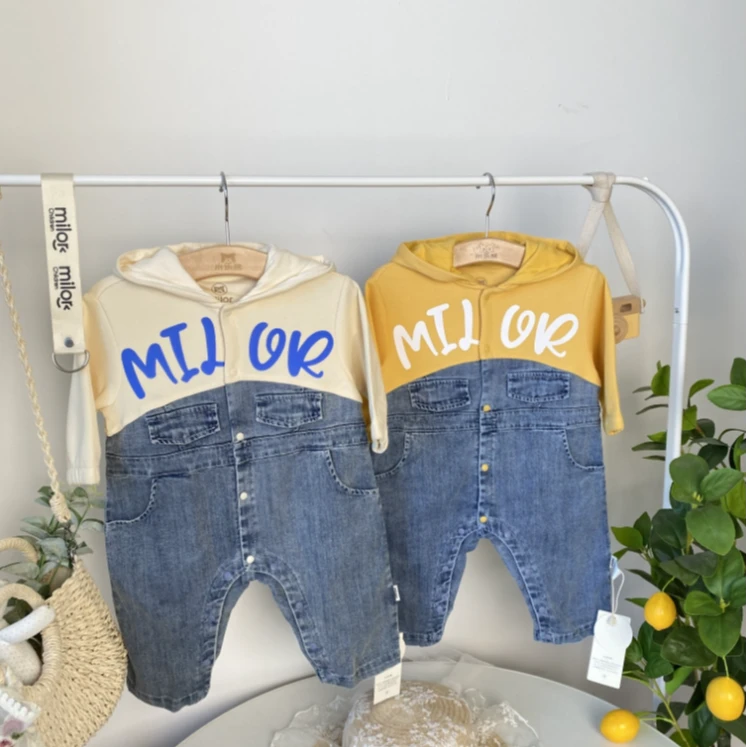 【0231】 米乐熊 拼牛仔哈衣