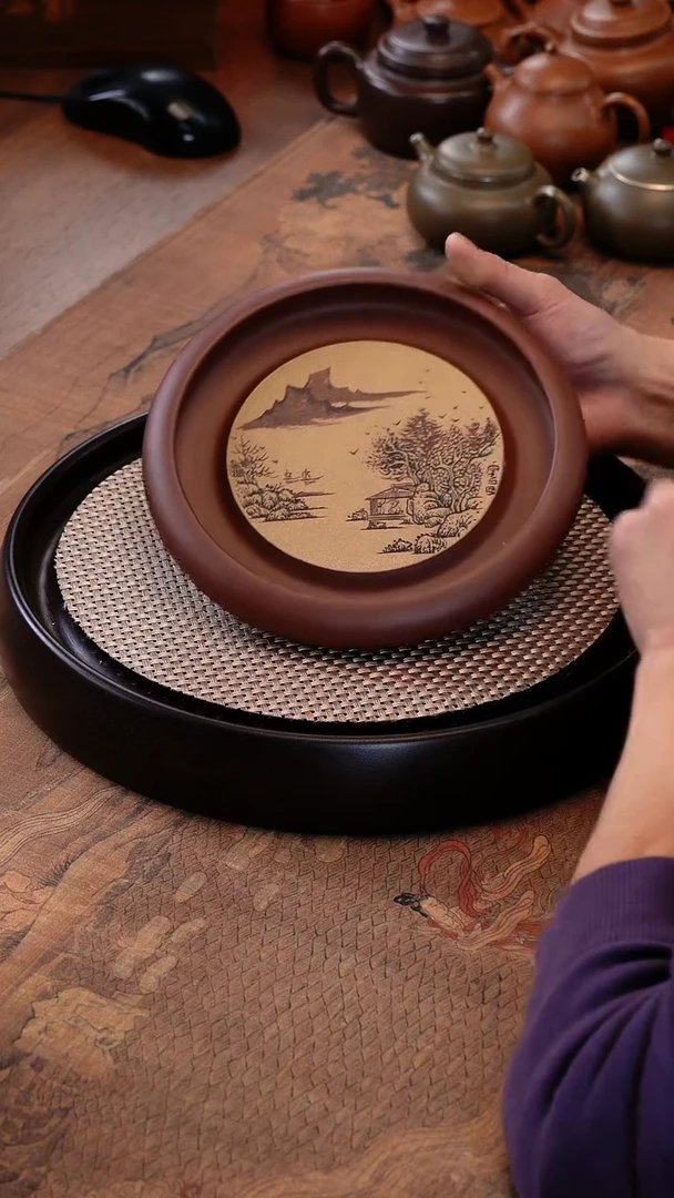 【闪购商品】紫砂茶壶《清》底槽清茶盘