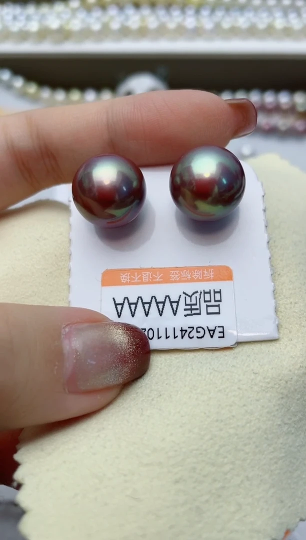 【闪购商品】淡水珍珠耳饰18K金镶嵌W42