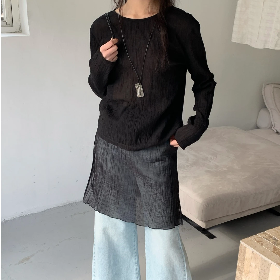 十三行OLIVE-春夏新款肌理薄款裙帘#2481