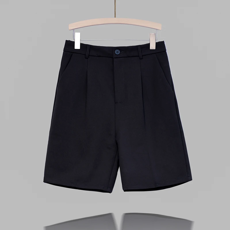 夏季弹力商务短裤男韩版压褶时尚中腰宽松凉感显瘦五分西裤DK2001