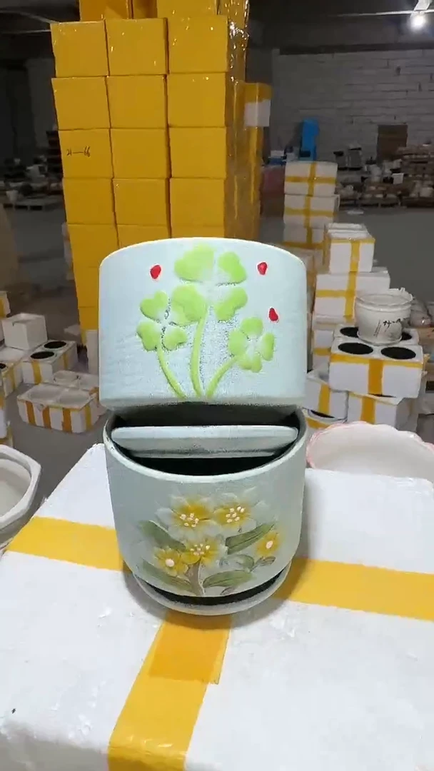 高温陶瓷花盆+13-12