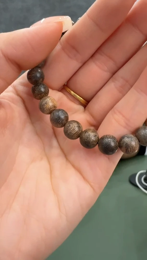 【闪购商品】沉香手串老惠安 圆珠单圈一条8mm