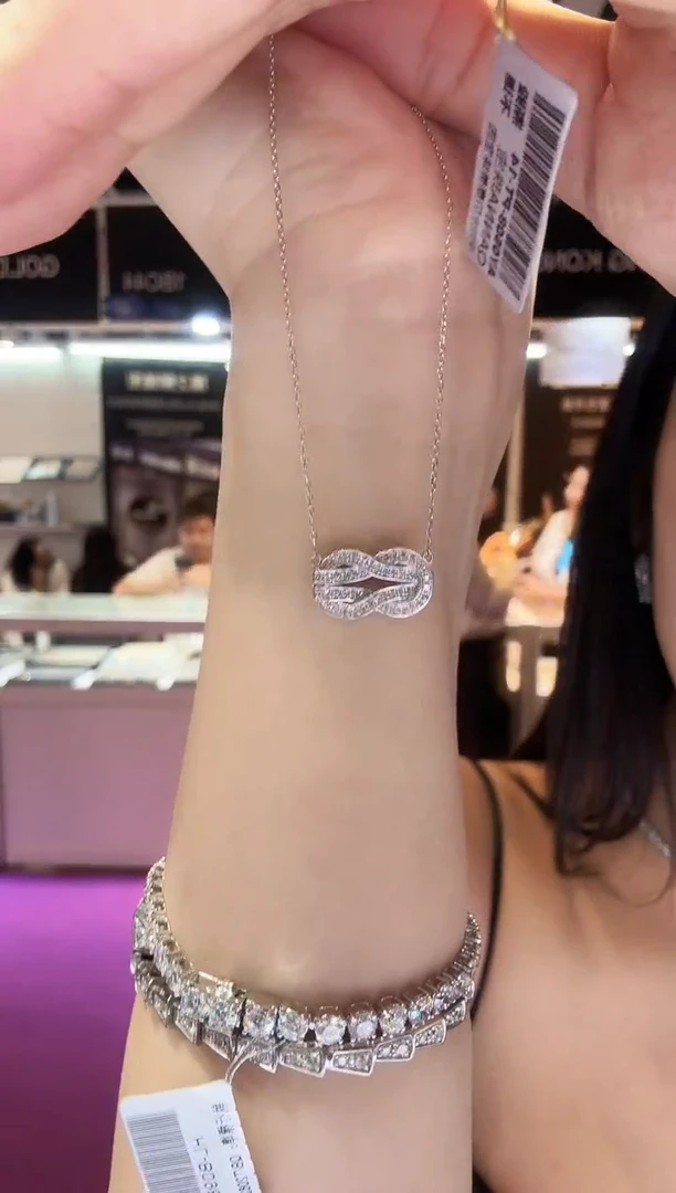 铂Pt950镶嵌项链钻石AF0830-PT-45