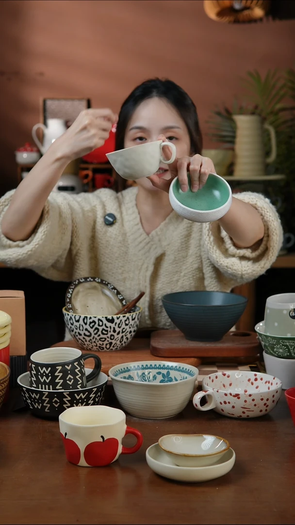 瓷片小碗+小杯 微瑕 凑满20发货