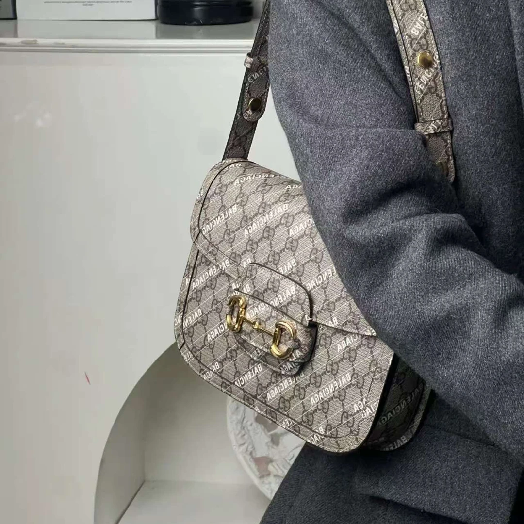 99新 GUCCI/古驰 1955马鞍中号巴黎世家联名/优品