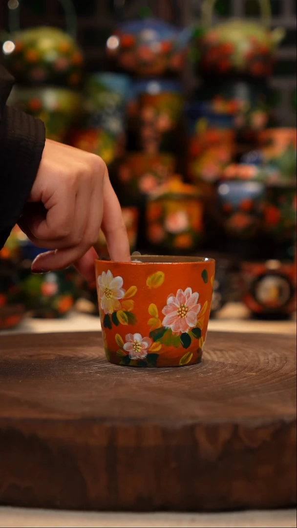 油画  釉下彩   杯子