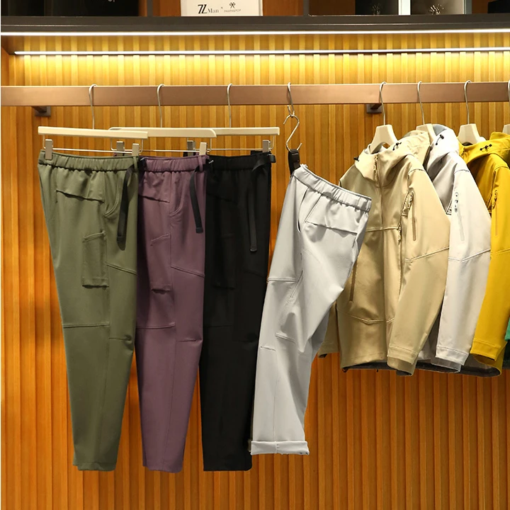 绝绝紫！春季新款男女户外运动风多口袋软壳休闲长裤HB2013