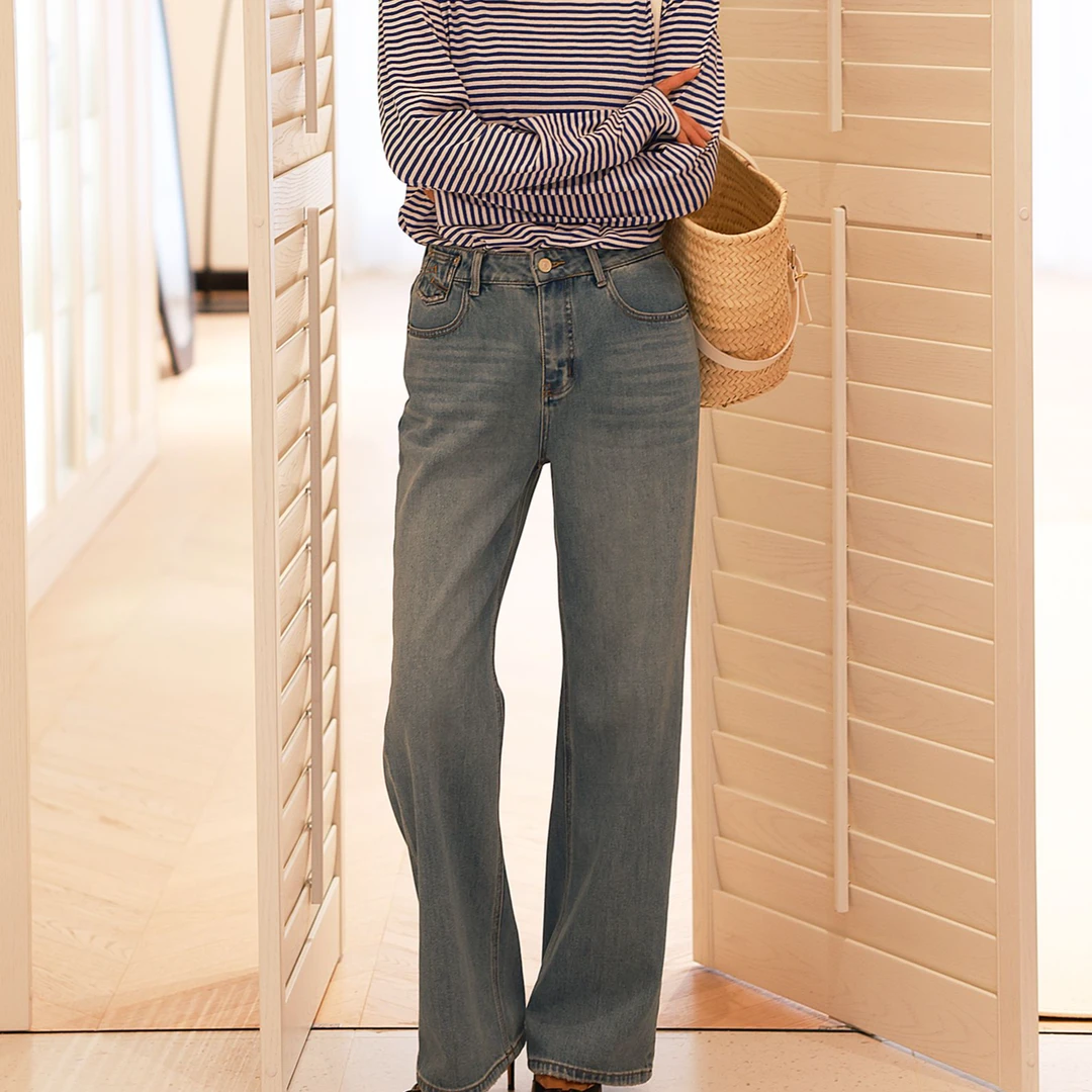 【Do.Fashion欧阳】“那不勒斯”直筒云感牛仔裤